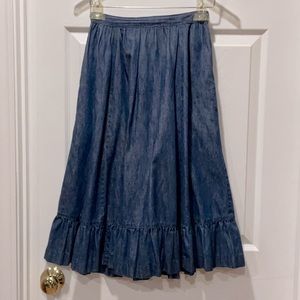 blue jean maxi skirt XS
